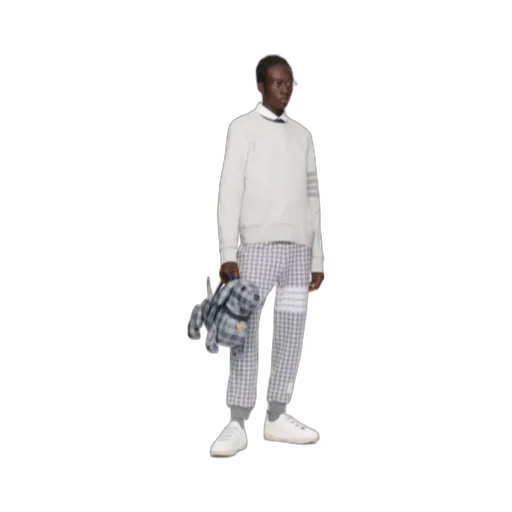 Thom Browne Check Jacquard 4-Bar Sweatpants