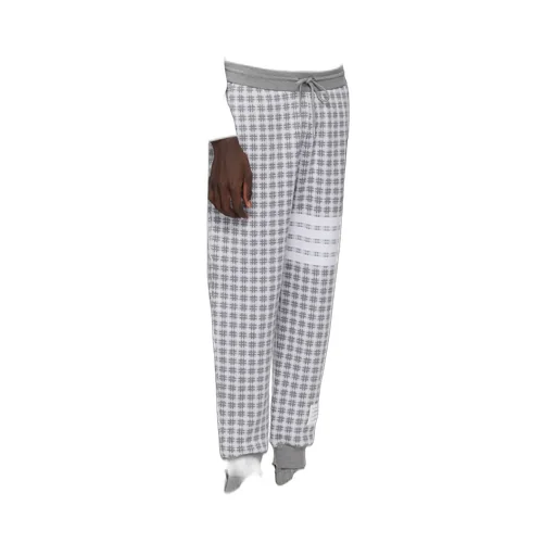 Thom Browne Check Jacquard 4-Bar Sweatpants