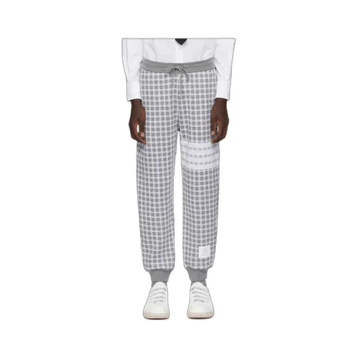 Thom Browne Check Jacquard 4-Bar Sweatpants