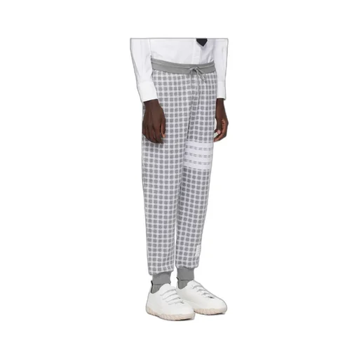 Thom Browne Check Jacquard 4-Bar Sweatpants