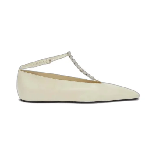 Jil Sander Embellished Ankle Strapped Ballerina Shoes