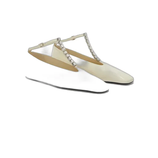 Jil Sander Embellished Ankle Strapped Ballerina Shoes