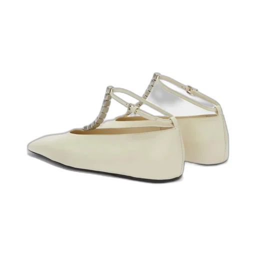 Jil Sander Embellished Ankle Strapped Ballerina Shoes