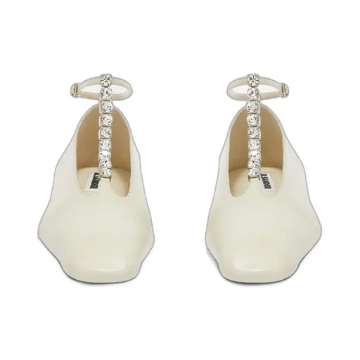 Jil Sander Embellished Ankle Strapped Ballerina Shoes