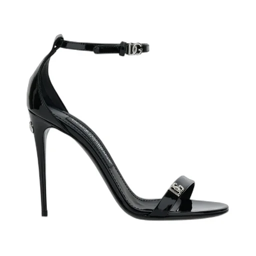 Dolce & Gabbana Logo Plaque Ankle Strap Sandals