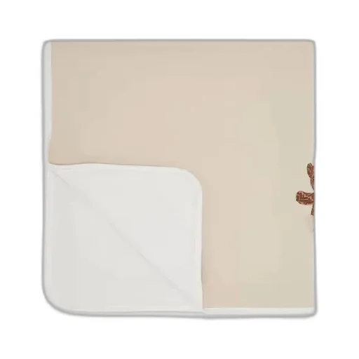Fendi Kids Logo Bear Embroidered Blanket
