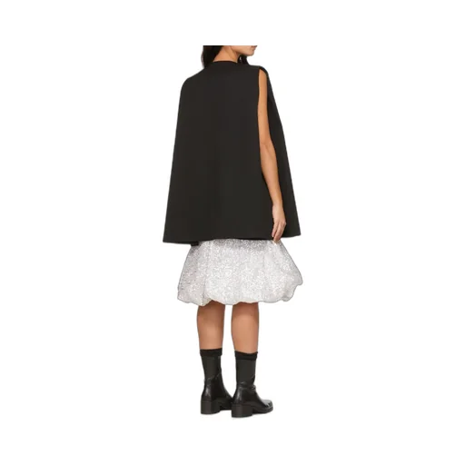 Black Sleeveless Wool Dress