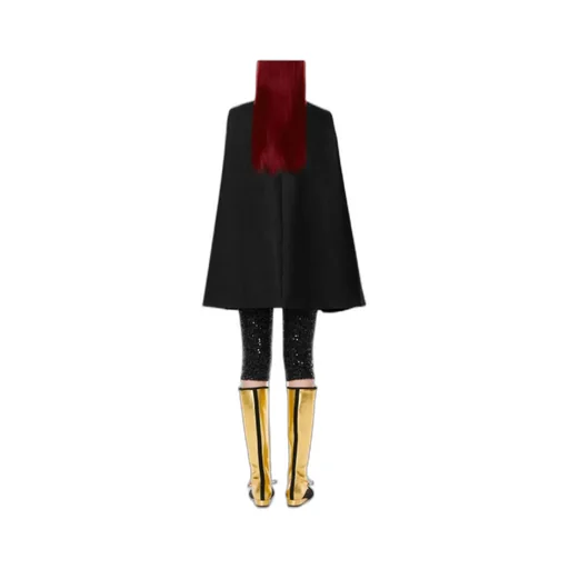 Black Sleeveless Wool Dress