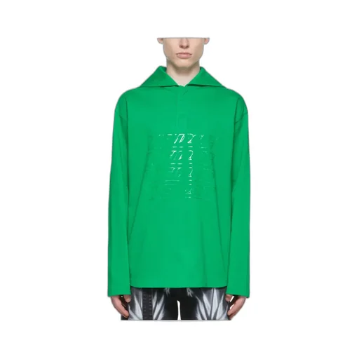 Cotton Long-Sleeved Polo Shirt