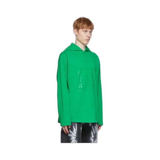 Cotton Long-Sleeved Polo Shirt