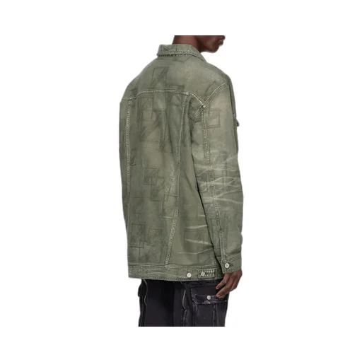 Logo Lapel Denim Coat