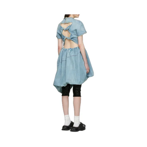 Logo Round Neck Short-Sleeved Dress
