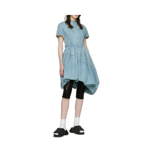 Logo Round Neck Short-Sleeved Dress