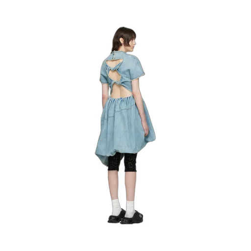Logo Round Neck Short-Sleeved Dress