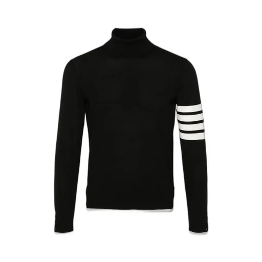 Thom Browne 4-Bar High-Neck Knitted Jumper