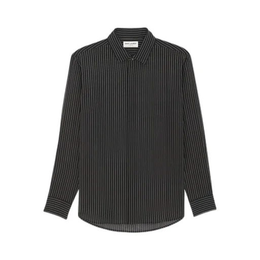 Saint Laurent Striped Long-Sleeved Shirt