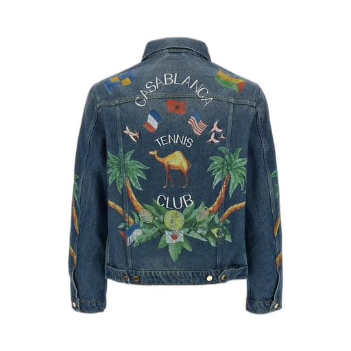 Casablanca Tennis Club Washed Denim Jacket