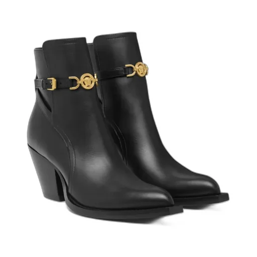 Versace Medusa '95 Pointed Toe Ankle Boots