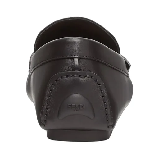 Fendi Logo Plaque Monogrammed Loafers
