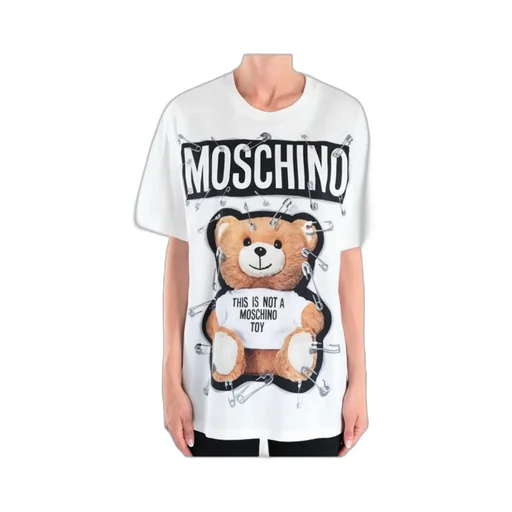 Cotton Pin Teddy Bear Short-Sleeved T-Shirt