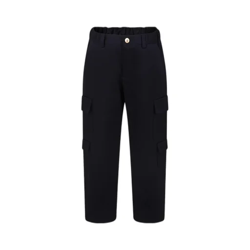 Versace Kids Gabardine Straight-Leg Cargo Trousers