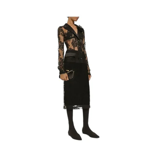 Dolce & Gabbana Midi Lace Pencil Skirt