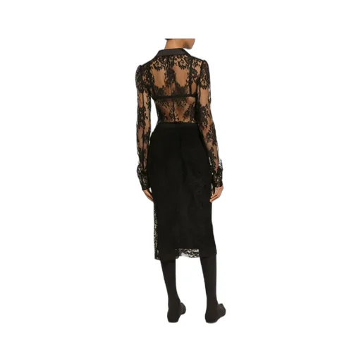 Dolce & Gabbana Midi Lace Pencil Skirt