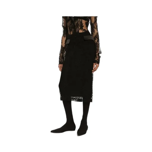 Dolce & Gabbana Midi Lace Pencil Skirt