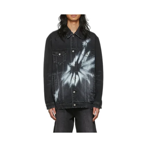 Printed Denim Coat