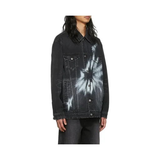 Printed Denim Coat