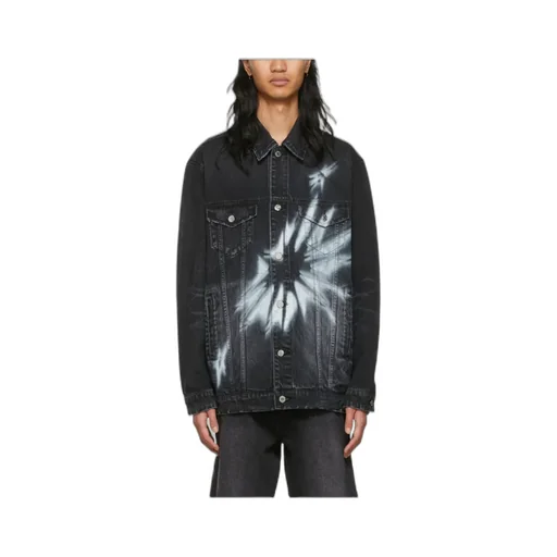 Printed Denim Coat