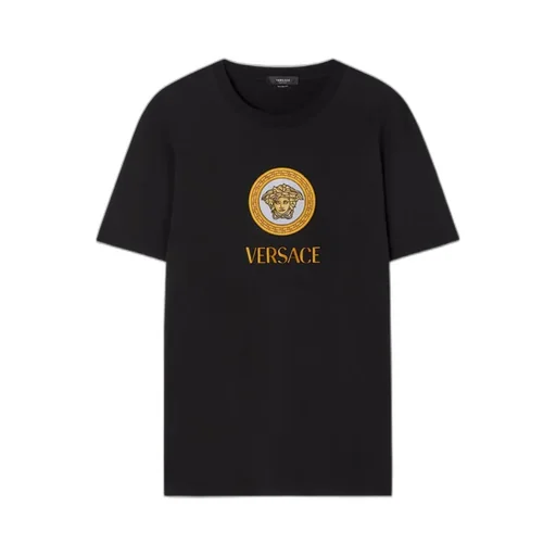 Versace Logo Printed Crewneck T-Shirt
