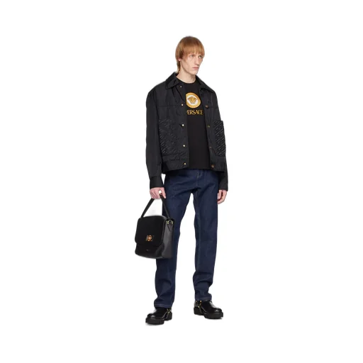 Versace Logo Printed Crewneck T-Shirt