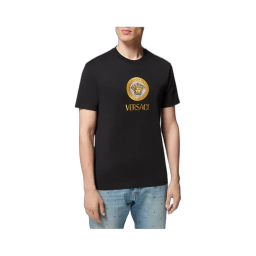 Versace Logo Printed Crewneck T-Shirt