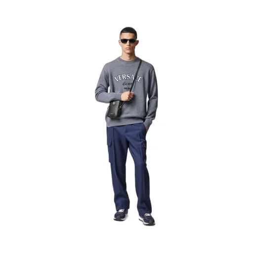 Versace Logo-Embroidered Crewneck Jumper