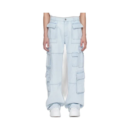 Versace Mid-Rise Wide-Leg Cargo Jeans
