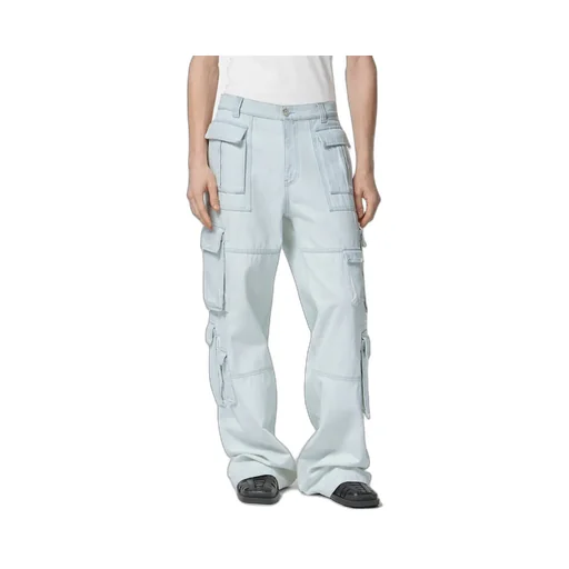Versace Mid-Rise Wide-Leg Cargo Jeans