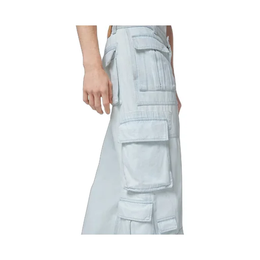 Versace Mid-Rise Wide-Leg Cargo Jeans