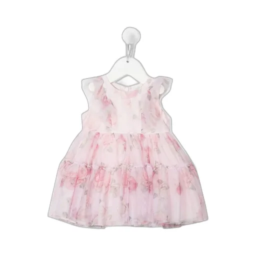 Floral-Print Tulle Dress