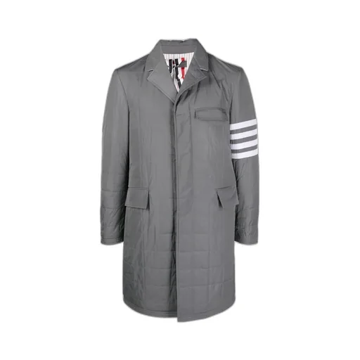 4-Bar Motif Padded Tailored Coat