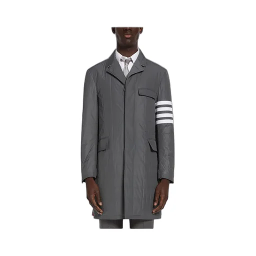 4-Bar Motif Padded Tailored Coat
