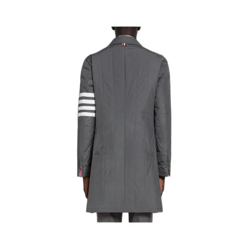 4-Bar Motif Padded Tailored Coat