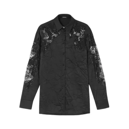 Versace Lace-Detailed Buttoned Shirt
