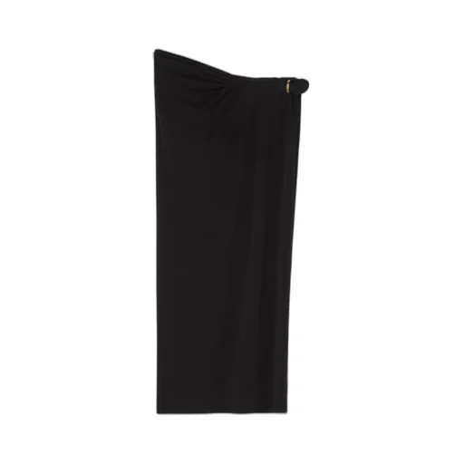Versace Gathered-Detail Midi Skirt