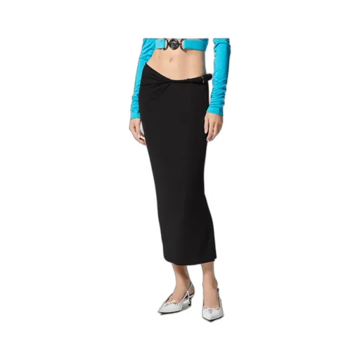Versace Gathered-Detail Midi Skirt