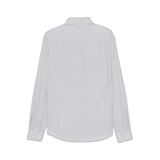 Saint Laurent Cassandre Striped Long-Sleeved Shirt