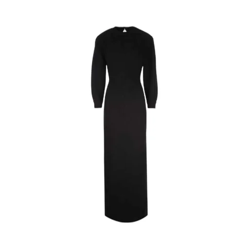 Saint Laurent Cut-Ou Back Knot Detailed Maxi Dress