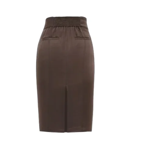 Saint Laurent Button Detailed Pencil Skirt