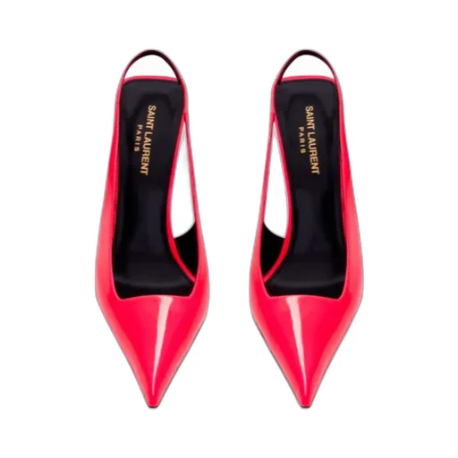 Saint Laurent Kiss Pointed Toe Slingback Pumps