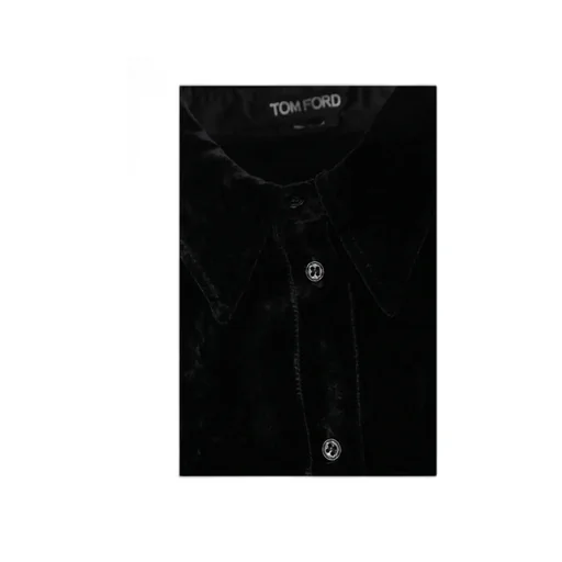 Crushed Silk-Velvet Shirt